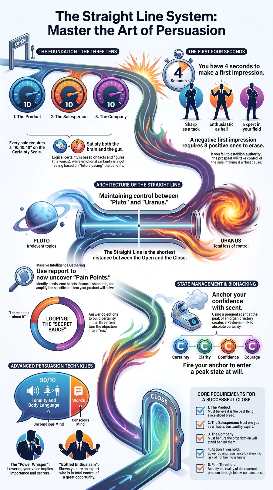 Sales Psychology: Straight Line Persuasion sales psychology persuasion infographic