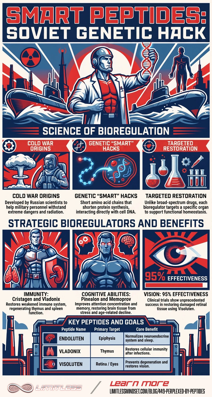 Smart Peptides: The Soviet Genetic Hack smart bioregulatory peptides genetic hack infographic