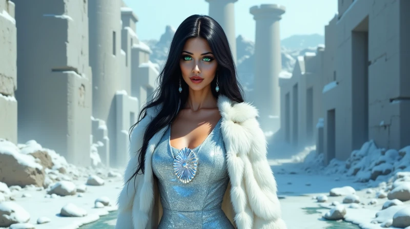 Alejandra in the ruins of Atlantis