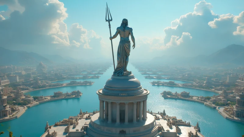 Posideon statue before atlantis