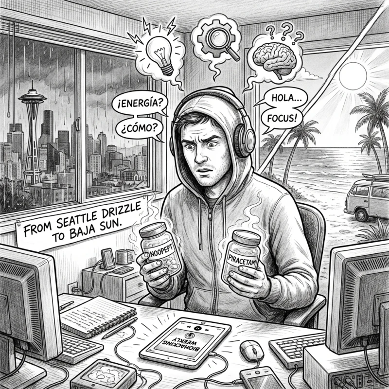 Drawing Biohacker seattle to baja AI